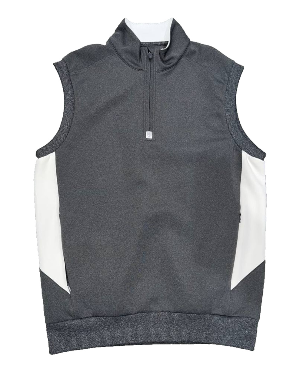 Rule 18 By Bobby Jones Performance Golf Vest - 1/4 Zip Neck Gray Medium A004149